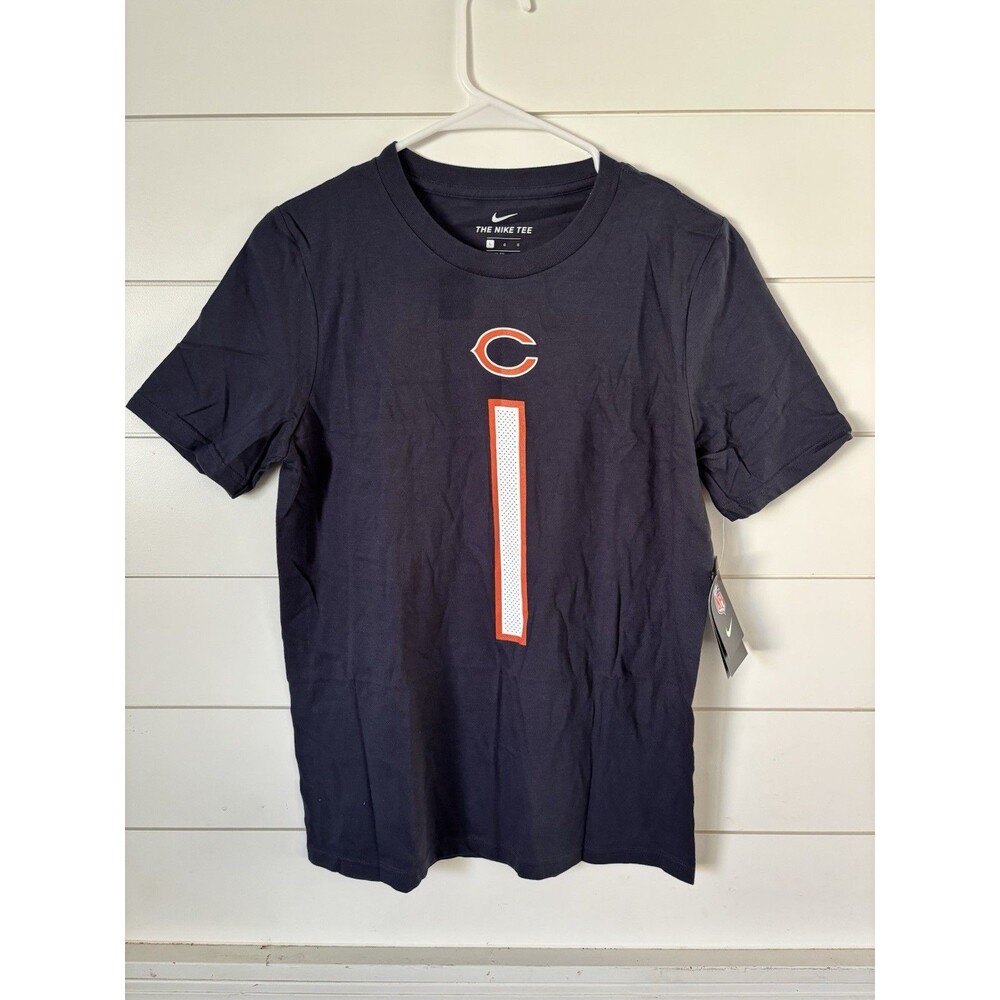 Chicago Bears Nike Justin Fields Youth LARGE  T Shirt Swoosh Logo
